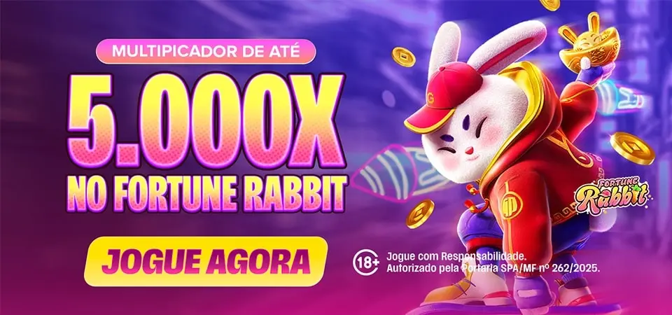 Multiplicador de até 5.000x no Fortune Rabbit